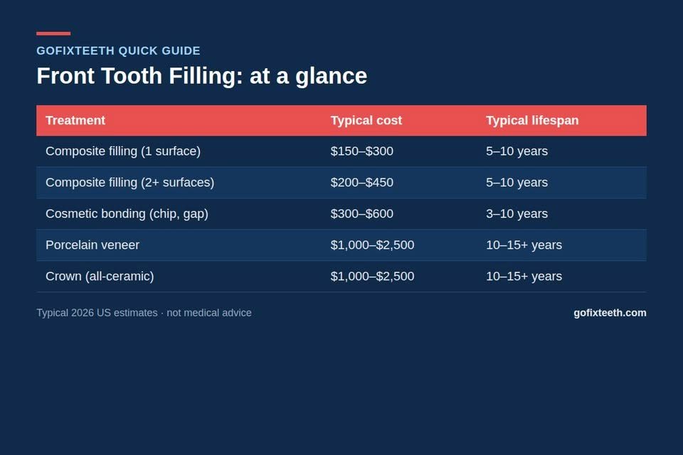Front Tooth Filling at a glance