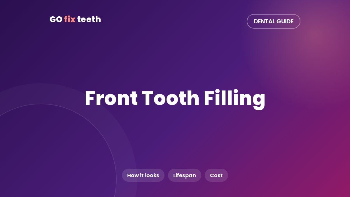 Front Tooth Filling: Look, Lifespan and Cost (2026)