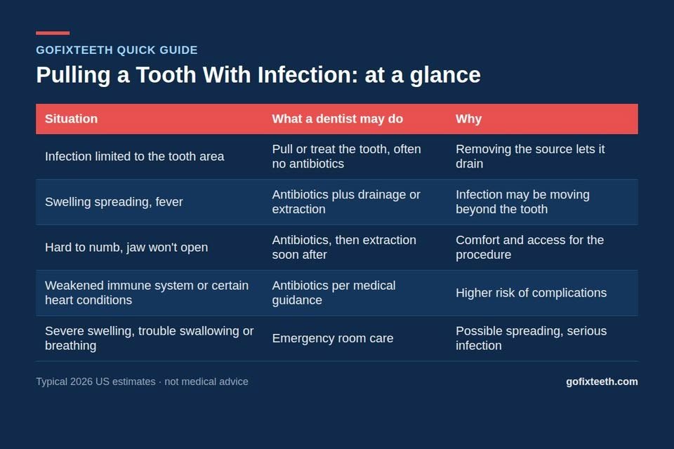Pulling a Tooth With Infection at a glance