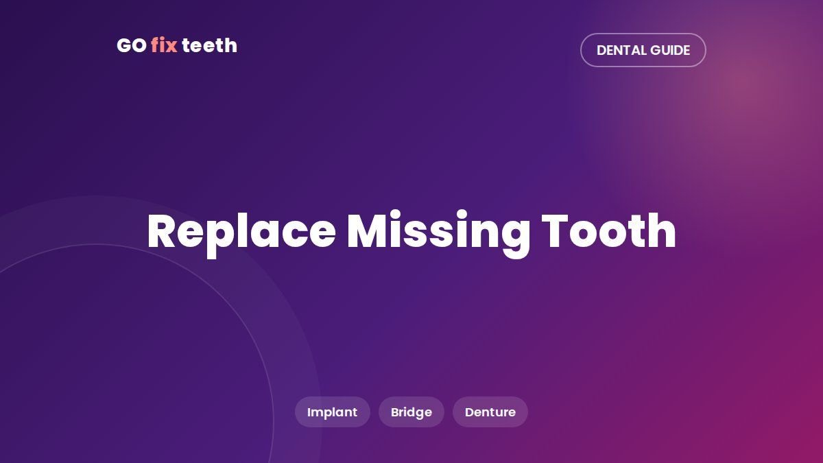 Replace Missing Tooth: Implant vs Bridge vs Denture
