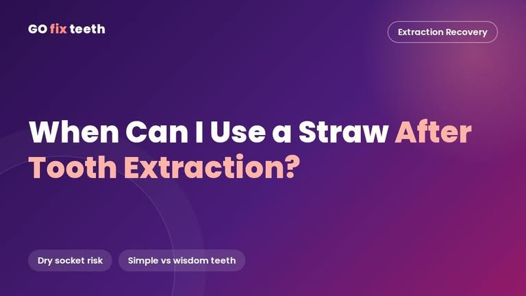 When Can I Use a Straw After Tooth Extraction?