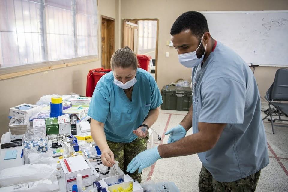Dental supplies laid out for treatment