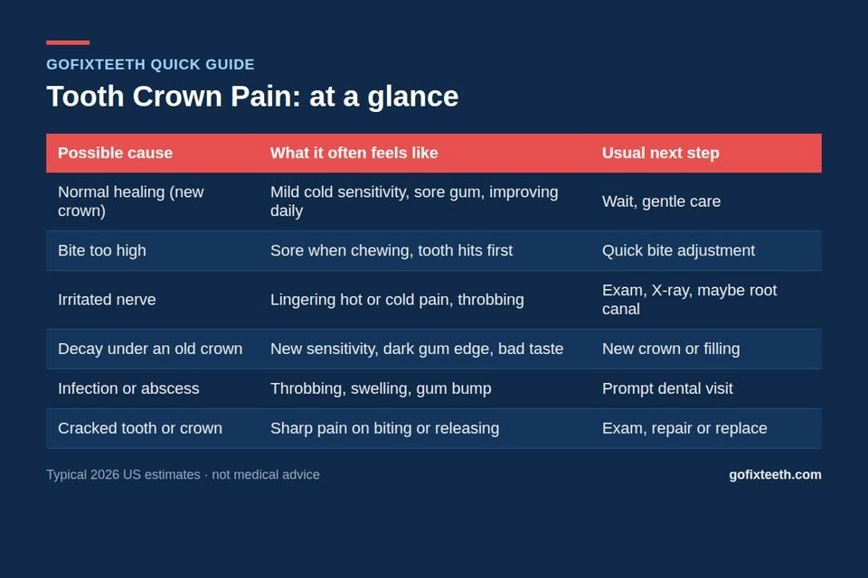 Tooth Crown Pain at a glance