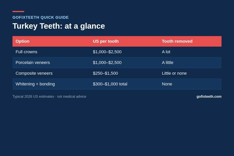 Turkey Teeth at a glance