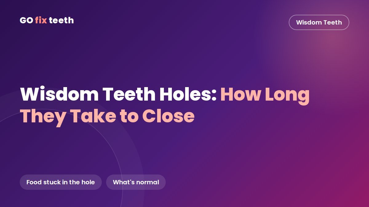 Wisdom Teeth Holes: How Long They Take to Close & Food Stuck