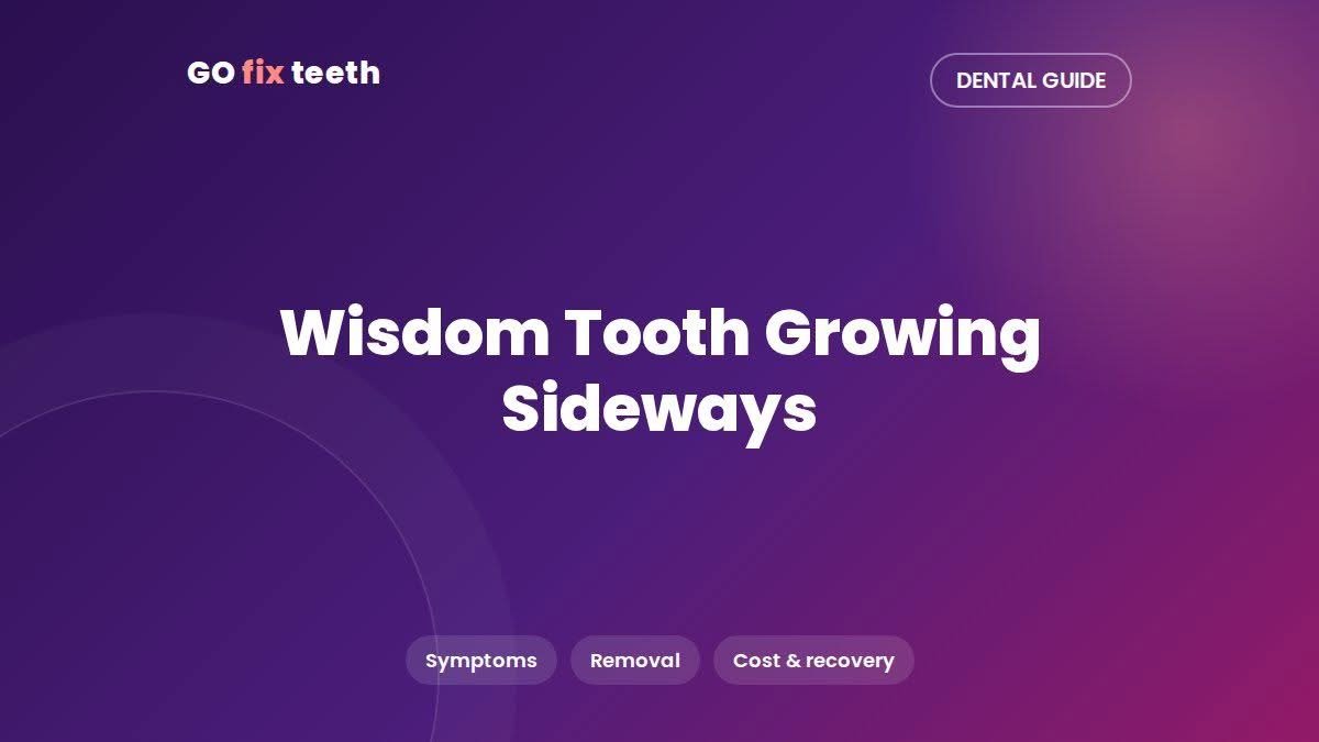 Wisdom Tooth Growing Sideways: Risks, Removal, Cost